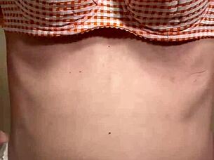 Shy Asian in Junior Lingerie Teases Anal and Nipple Play