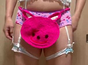 Shy Asian in Junior Lingerie Teases Anal and Nipple Play