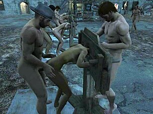 fallout 4 character punished with multi pillory assfucking and anal sex