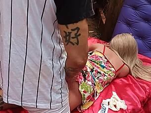 Fuck That Blonde Stepmom's Ass Like A Sex Doll!