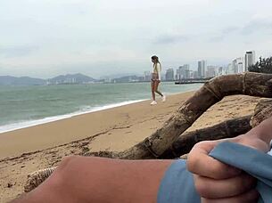 Public Dick Flashing - I See That You Are Jerking Off to Me and I Want to Help You Cum