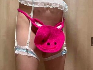 Shy Asian in Junior Lingerie Teases Anal and Nipple Play