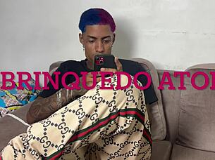 My Bi Friend Brings Nifetinha For Threesome, Blowjob, And Sucks Monster Cock!