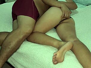 chubby sister-in-law rides my small cock in close up wet session