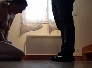 Hey, this slave puts on a collar for humiliating sessions 😈