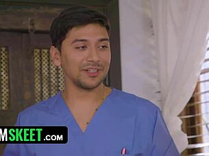 Stepsister Holly Day begs stepbro for hardcore impregnation