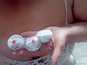 Ginger Paris Indulges in Chocolate Masturbation in Lingerie