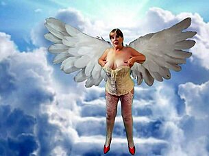 angelic granny elegance enjoys slow missionary banging with mature creampie finish.