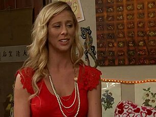 Blonde Christian MILF Cherie DeVille tries lesbian sex first time 😊