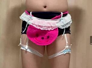 Shy Asian in Junior Lingerie Teases Anal and Nipple Play