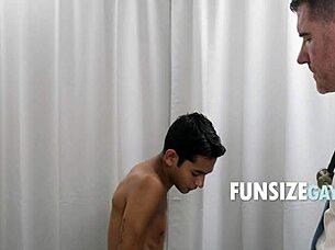 In the hospital, tiny patient Damien Grey enjoys Dr. Legrand Wolf's bareback anal and rimjob.