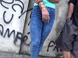 Cuckold invites stranger to fuck his wife on the street