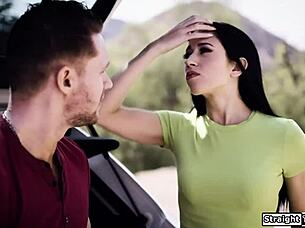 i tell her, 'you're not going anywhere because my stepbro gave you to me,' then i dominate her with rough blowjob and deepthroat on my big cock.