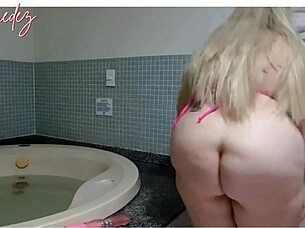 i'm crazy about this brunette nymph's perky ass, smooth pussy, and nerdy face