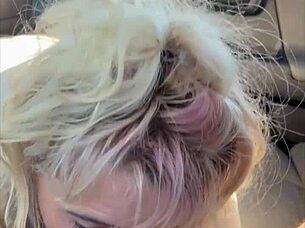 real blonde hooker gives bbbj then gets bent over for bareback fucking and ass load 😍