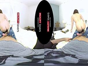 Young tattooed german chubby girl with glasses rides in cowgirl