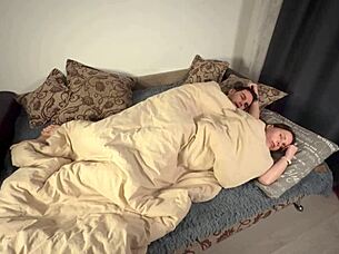 Hot Russian Stepmom Lets Stepson Share Her Bed For Intense Creampie Fun!