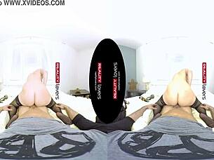 Young tattooed german chubby girl with glasses rides in cowgirl