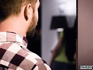 i tell her, 'you're not going anywhere because my stepbro gave you to me,' then i dominate her with rough blowjob and deepthroat on my big cock.