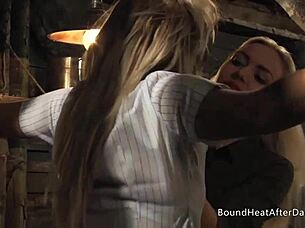 Mistress and handmaiden naughty maid facesitting on young 18+ slave. European bdsm domination fun!