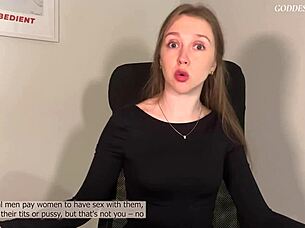 goddess ruins your orgasm with cum in glass humiliation