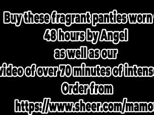 Why do I masturbate while licking Angel's round tits?