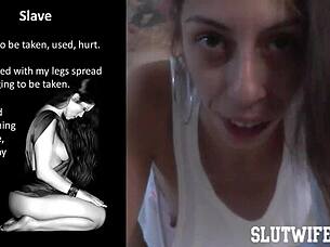 Skinny Blonde Forced To Read Captions