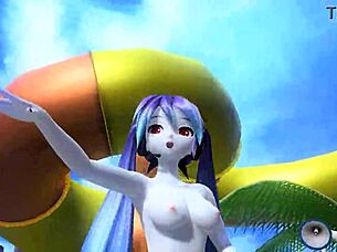 Hatsune Miku Dear Cocoa Dances Naked with Big Tits Bouncing!