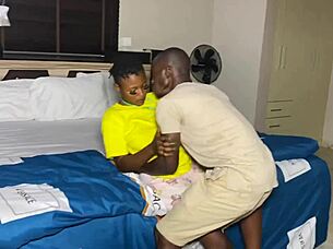 uncle visits wife's friend for a quick chat