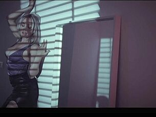 I striptease for you, Angie Lynx, with my pretty blue eyes