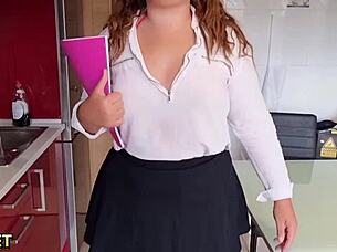 Is The Blonde Schoolgirl Getting Fucked By Her Math Teacher?