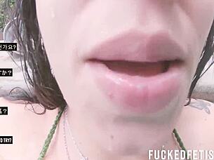 helen star and her couple doing oral sex with vibrator underwater