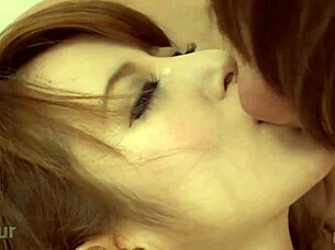 Two men finger slender Japanese gal's pussy, making her squirt while riding faces and giving blowjobs in group threesome.