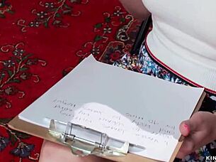 tied busty slut getting gangbang fucked, deepthroat and all 😈