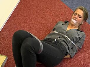 violet haze bound as agent in sex tape