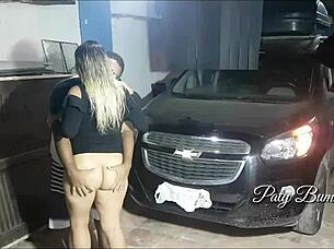 Car Breaks Down In The Favela On Red Light.