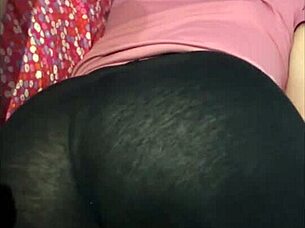 homemade sleepover with my friend in black mini shorts at the gym, showing big ass.