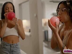 Lulu chu and electra rayne share an intimate lesbian encounter filled with passion.