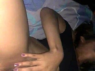 I slide big dildo deep into tight pussy of latin girl with vibrator