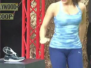 Jacqueline fernandez performs hot exercise routine in detailed video