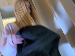 Hot sexy skinny girl meets lesbian girlfriend for fake porn shooting no panties