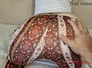 step-mom stuck setting up bed, big cock foreplay