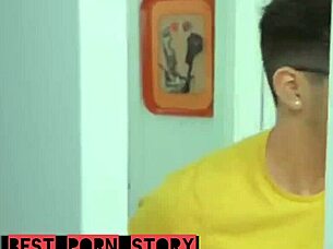 step siblings caught by step mom for family threesome