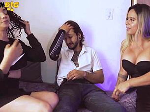 la puta of my girlfriend's best friend lets herself get fucked while we watch movies