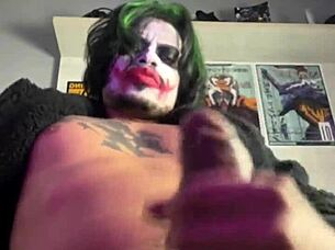 Joker in bat costume gives handjob, check it out! 😈