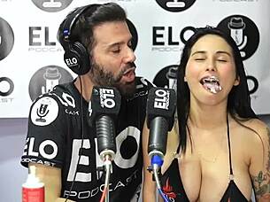 Jenifer Play Excited by Spicy Questions in Podcast