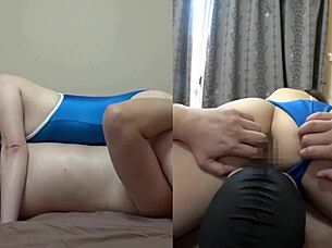 Japanese Milf In Daughter's School Swimsuit Secret Video