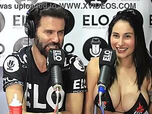 Jenifer Play Excited by Spicy Questions in Podcast