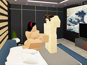 couple banging hard in roblox game