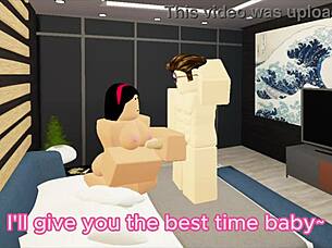 couple banging hard in roblox game